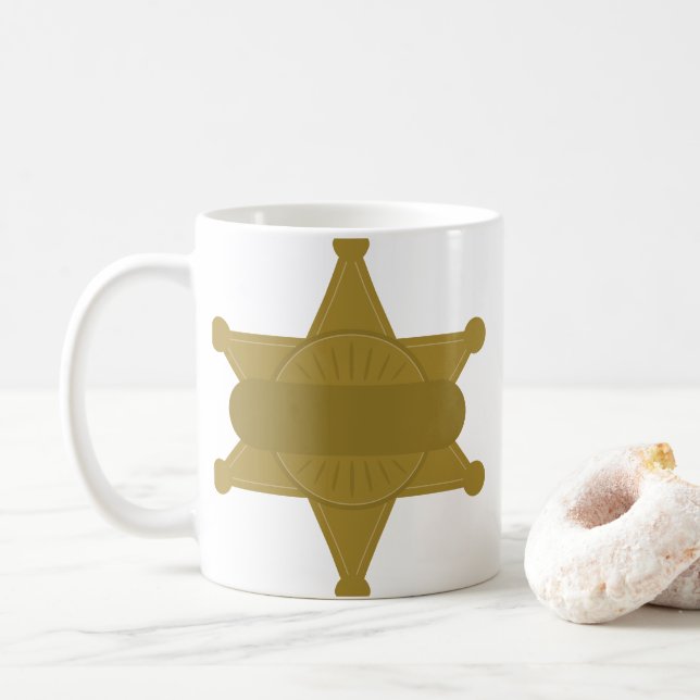 Sheriff Badge Coffee Mug (With Donut)
