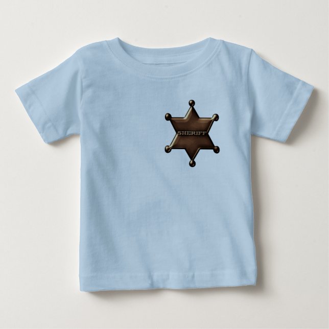 Sheriff Badge Custom Baby Bodysuit (Front)
