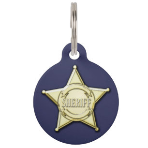 Sheriff Badge Pet ID Tag