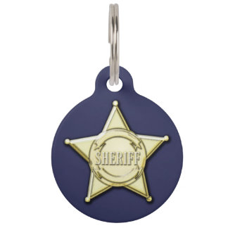 Sheriff Badge Pet ID Tag