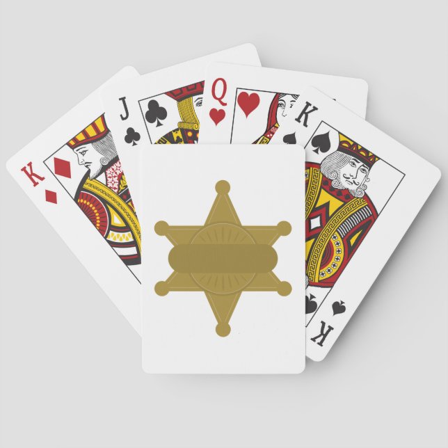 Sheriff Badge Playing Cards (Back)