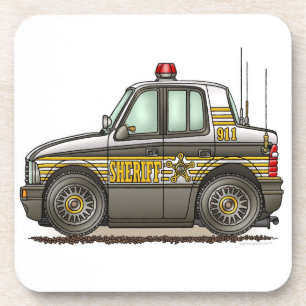 Sheriff Car Patrol Car Coaster