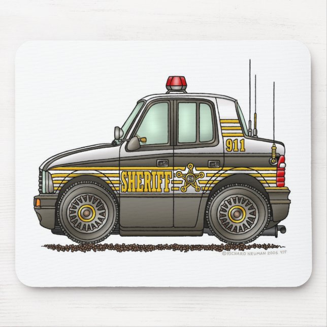Sheriff Car Patrol Car Law Enforcement Mouse Pad (Front)