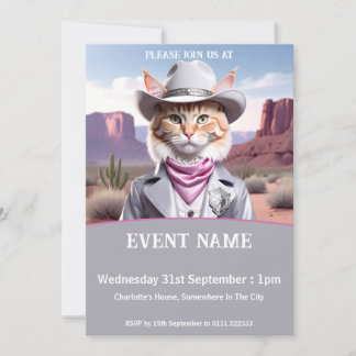 Sheriff Cat Invitation