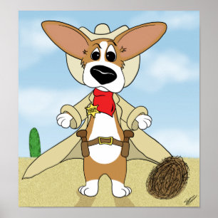 Sheriff Corgi Poster