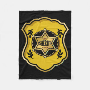 Sheriff Costume Halloween Police Officer Law Enfor Fleece Blanket