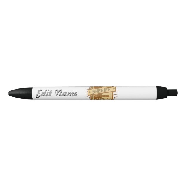 Sheriff Crest Black Ink Pen (Front)