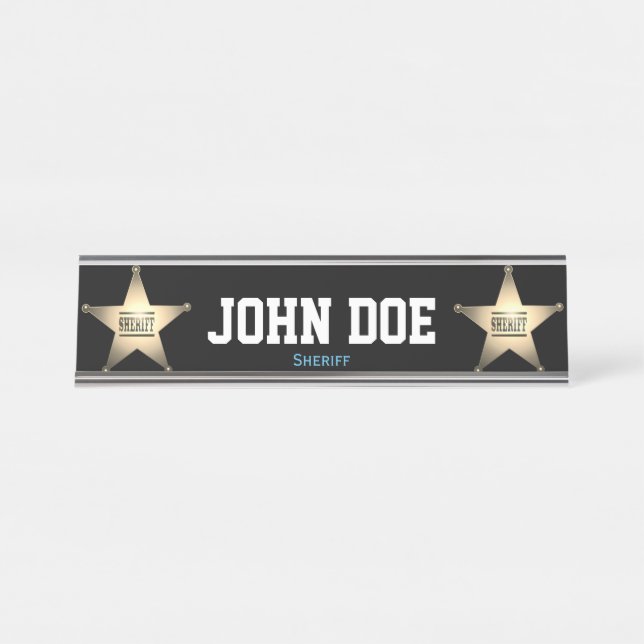 Sheriff Desk Name Plate (Front)