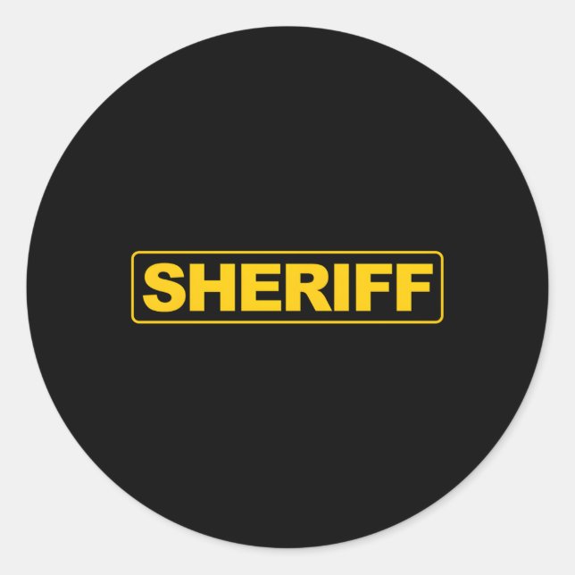 Sheriff Front Print Law Enforcet Sheriff Police Classic Round Sticker (Front)