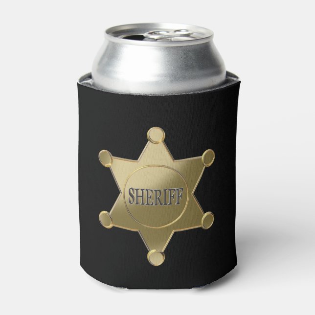 Sheriff golden star can cooler (Can Front)