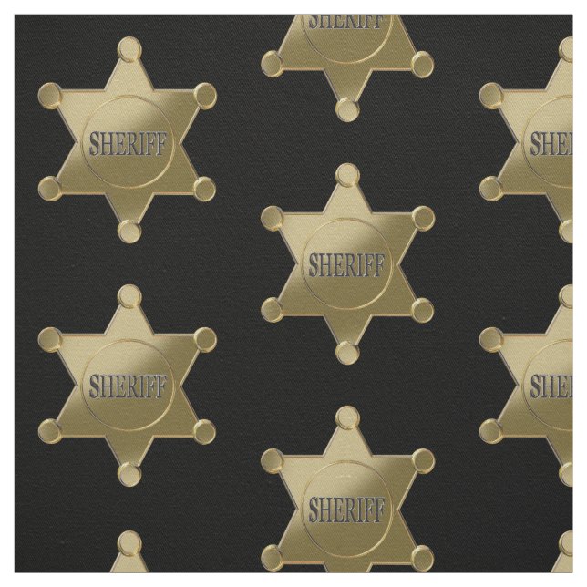 Sheriff golden star fabric (Swatch)