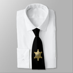 Sheriff golden star tie