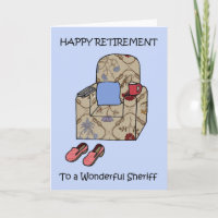 Sheriff Happy Retirement, Humour.