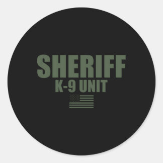 Sheriff K-9 Unit Od Green Uniform Classic Round Sticker