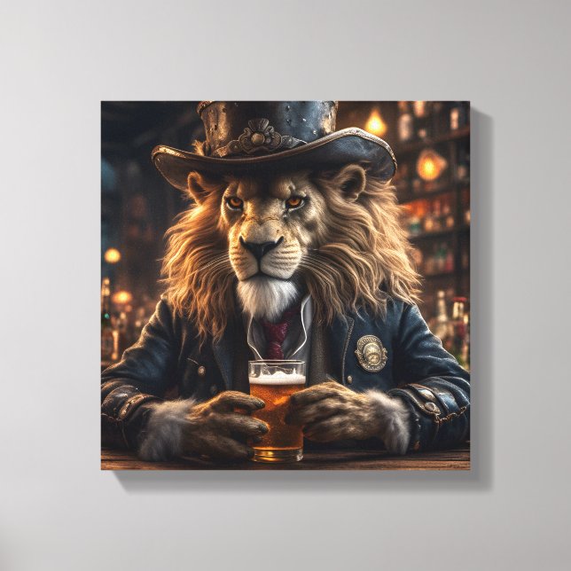 Sheriff Lion Canvas Print (Front)