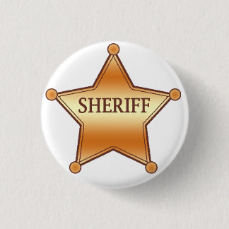 Sheriff plaque 1 inch round button