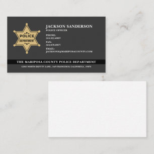 Sheriff Police Department Law Enforcement Logo Business Card