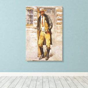 Sheriff Portrait by Seltzer, Vintage West Cowboy Canvas Print