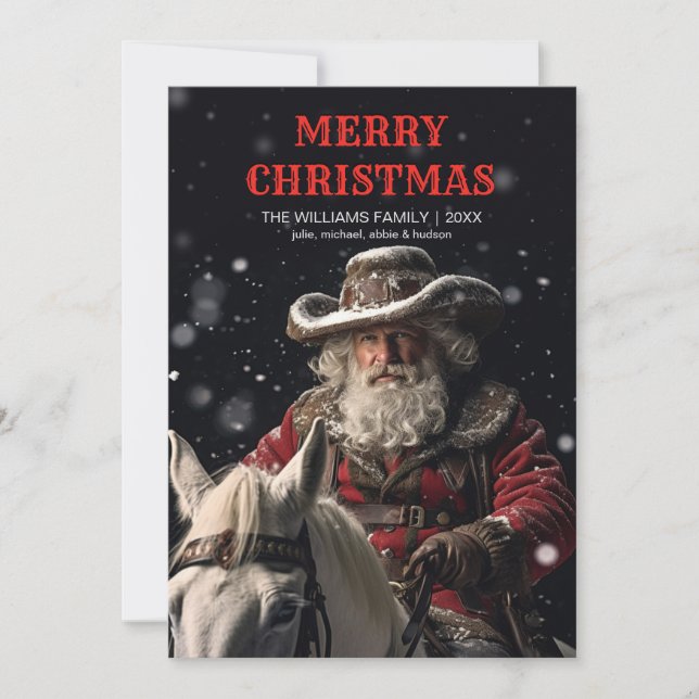 Sheriff Santa Claus Invitation (Front)
