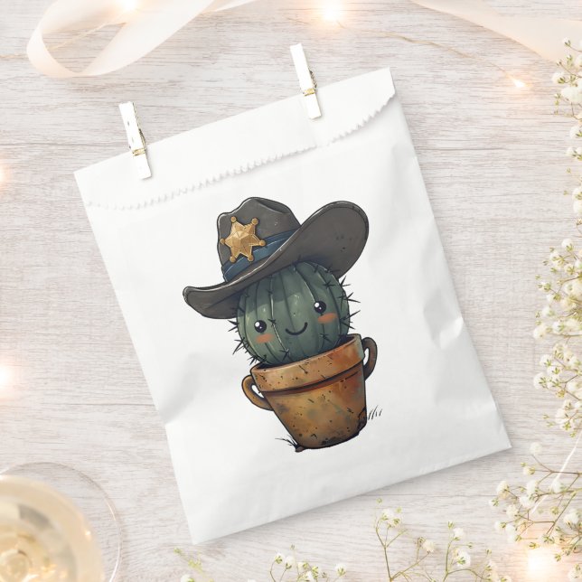 Sheriff Spike-Cactus Character Favour Bag (Clipped)