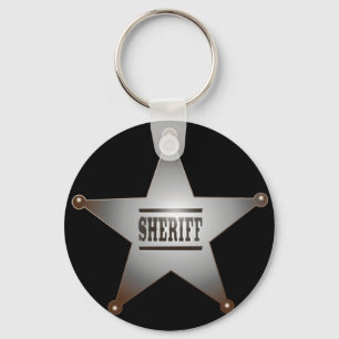 Sheriff star keychain