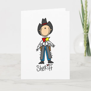 Sheriff Stick Figure Card