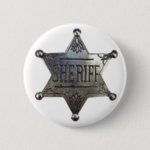 Sheriff's Badge 2 Inch Round Button