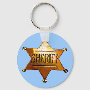 Sheriff's Badge Keychain (in 3 styles)