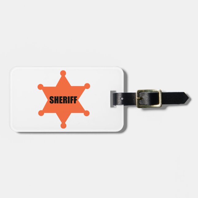 Sheriff's Badge Luggage Tag (Front Horizontal)