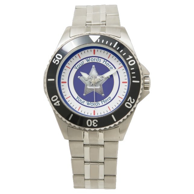 Sheriff's Badge Universal Custom Watch (Front)