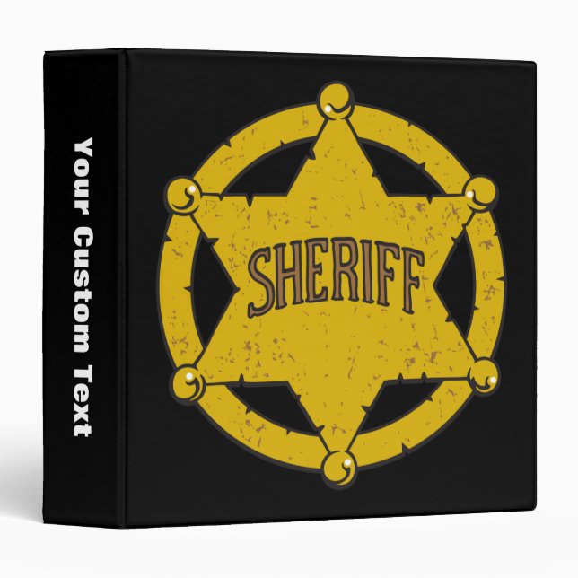 Sheriffs Star Badge Binder (Front/Spine)