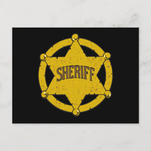 Sheriffs Star Badge Postcard