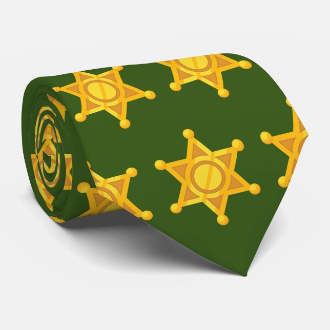 Sheriffstern sheriff law officer star tie (Rolled)