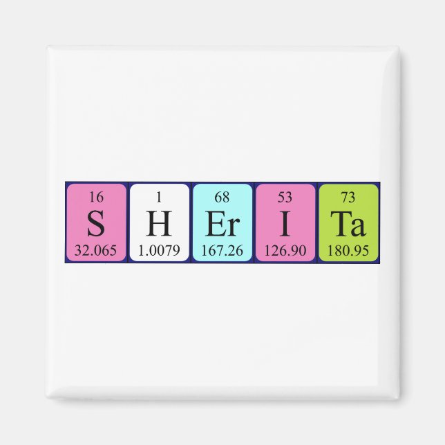 Sherita periodic table name magnet (Front)