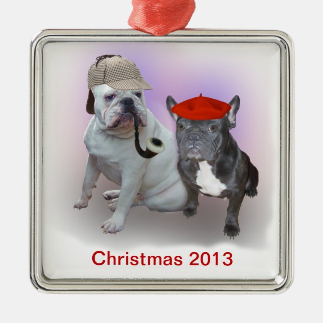 Sherlock  and Dr. Metal Ornament (Front)