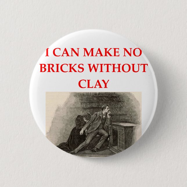 sherlock holmes 2 inch round button (Front)