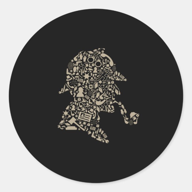 Sherlock Holmes Classic Round Sticker (Front)