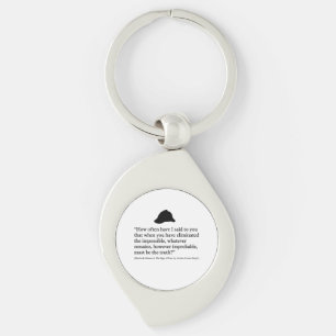 Sherlock Holmes Quote Keychain