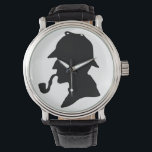 Sherlock Holmes Silhouette Wrist Watch<br><div class="desc">Have a silhouette of the great detective on your wrist. If you're a Sherlock Holmes fan,  you'll love having Holmes with you all the time.</div>