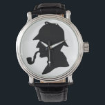 Sherlock Holmes Silhouette Wrist Watch<br><div class="desc">Have a silhouette of the great detective on your wrist. If you're a Sherlock Holmes fan, you'll love having Holmes with you all the time.</div>