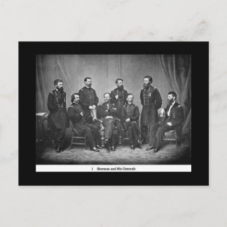 Sherman and his Generals Postcard