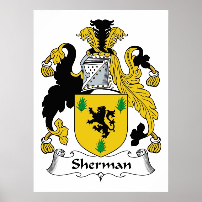 Sherman Family Crest Poster (Front)
