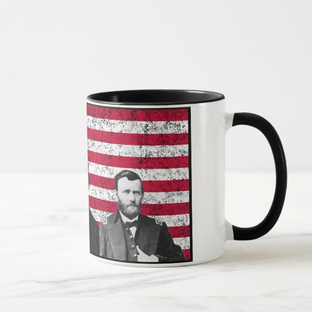 Sherman, Lincoln, and Grant with Black Border Mug (Right)