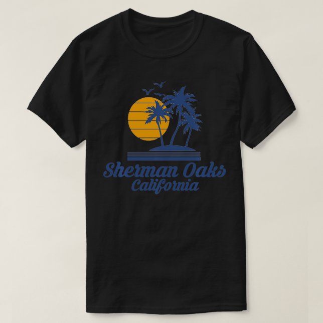 Sherman Oaks California CA Beach City  T-Shirt (Design Front)