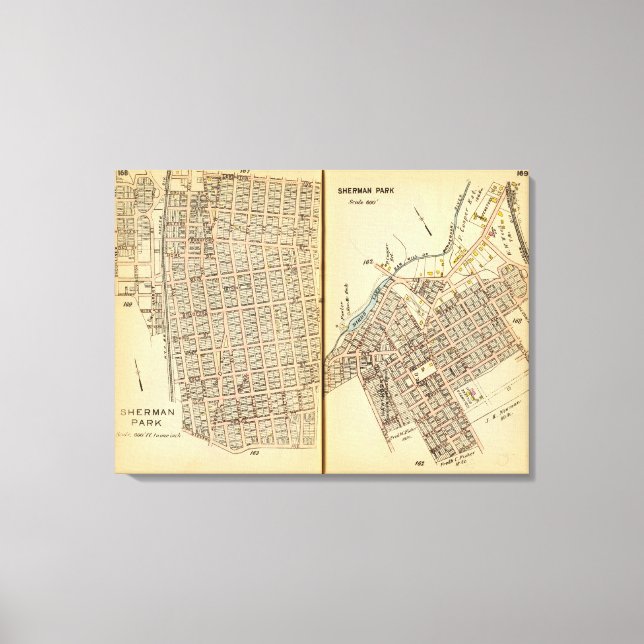 Sherman Park, New York 2 Canvas Print (Front)