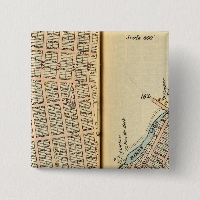 Sherman Park, New York 2 Inch Square Button (Front)