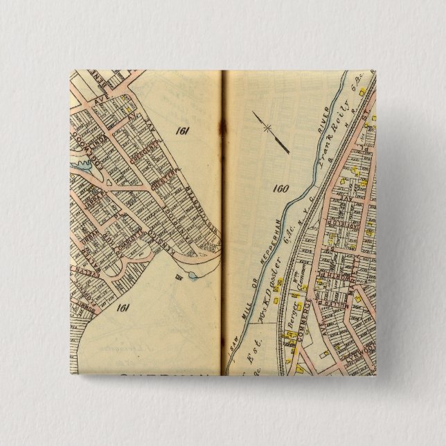 Sherman Park, New York 2 Inch Square Button (Front)