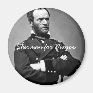 Sherman pour Mayor - Magnet rond