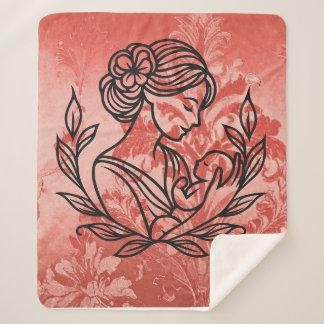 Sherpa Baby Blanket – Mother and Child Design