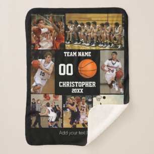 Sherpa Basketball photo collage polaire couverture